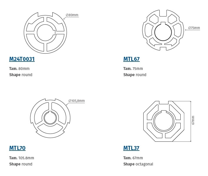 Redőnymotor adapterek 59 mm Redőnymotor adapterek 59 mm